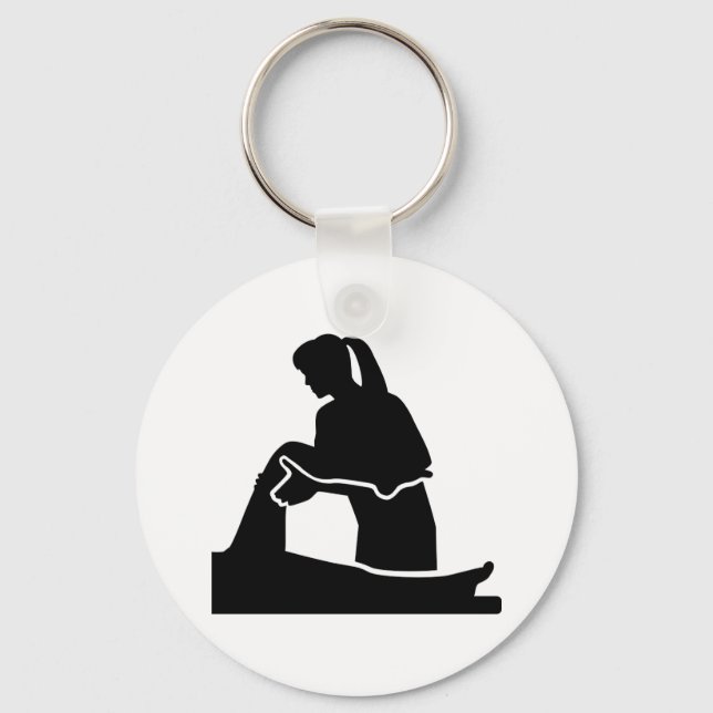 Physiotherapist woman keychain (Front)
