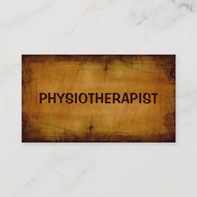 Physiotherapiste Carte de visite antique (Devant)