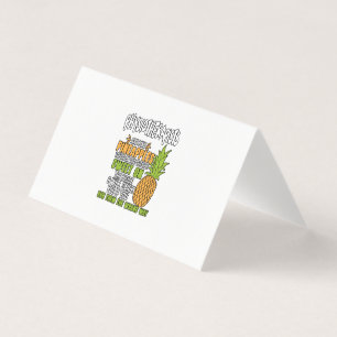 Physiotherapists Are Like Pineapples. Business Card