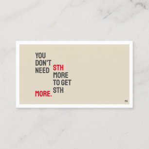 PHYSIQUE Carte de visite minimaliste