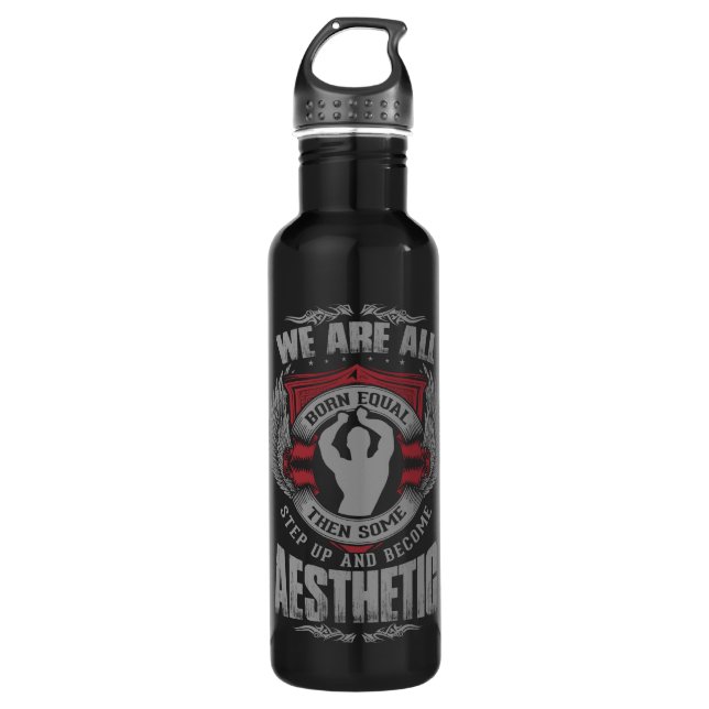 Physique Motivation - Aesthetics - Step Up - Zyzz 710 Ml Water Bottle (Front)