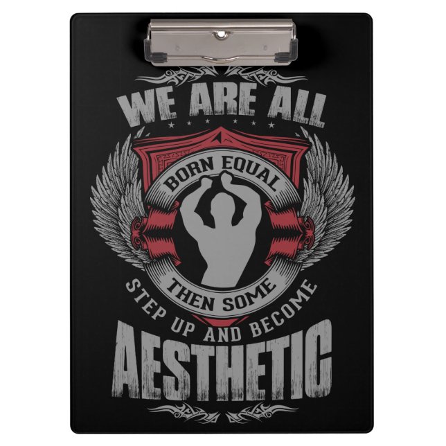 Physique Motivation - Aesthetics - Step Up - Zyzz Clipboard (Front)