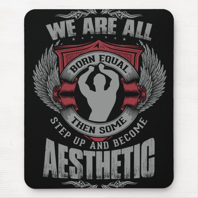 Physique Motivation - Aesthetics - Step Up - Zyzz Mouse Pad (Front)