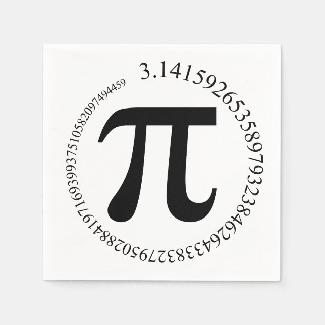 Pi (π) Day Napkin (Front)