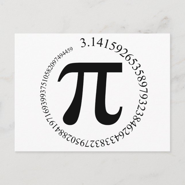 Pi (π) Day Postcard (Front)