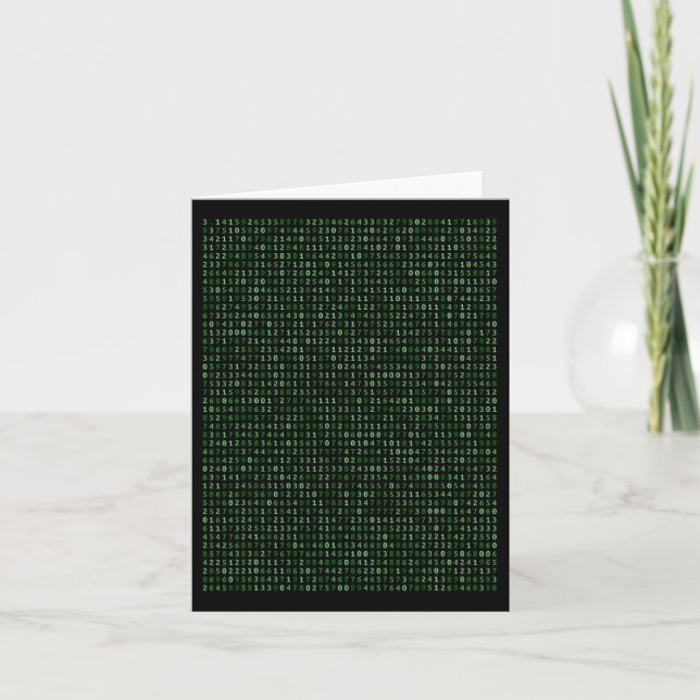 Pi 2025 Digits Matrix Cool Design For Math And Sci Card (Front)