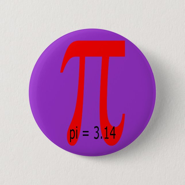 pi = 3,14159265 2 inch round button (Front)