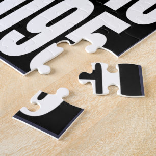 pi= 3.14159 Math pi Day Pi Digits Black and White Jigsaw Puzzle