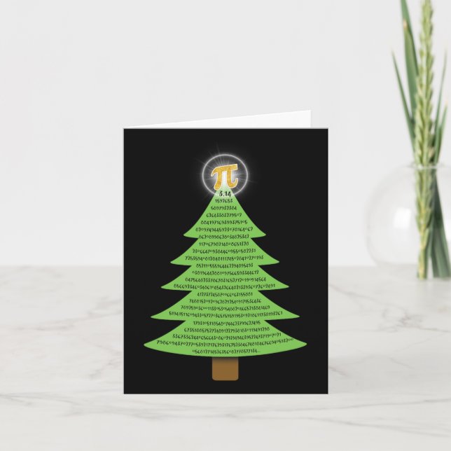 Pi 3.14 Christmas Tree Gift For Math Lovers Studen Card (Front)