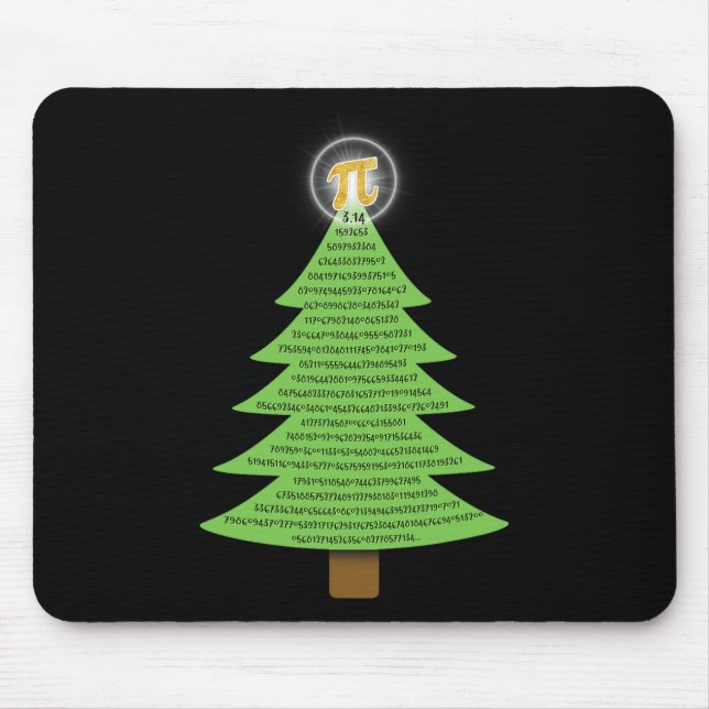 Pi 3.14 Christmas Tree Gift For Math Lovers Studen Mouse Pad (Front)
