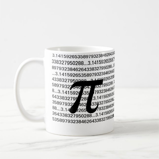 Pi 3.14 Math Geek Coffee Mug (Left)