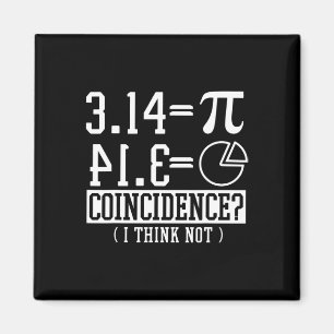 Pi 3.14 Math Happy 14th March Birthday Coincidence Magnet