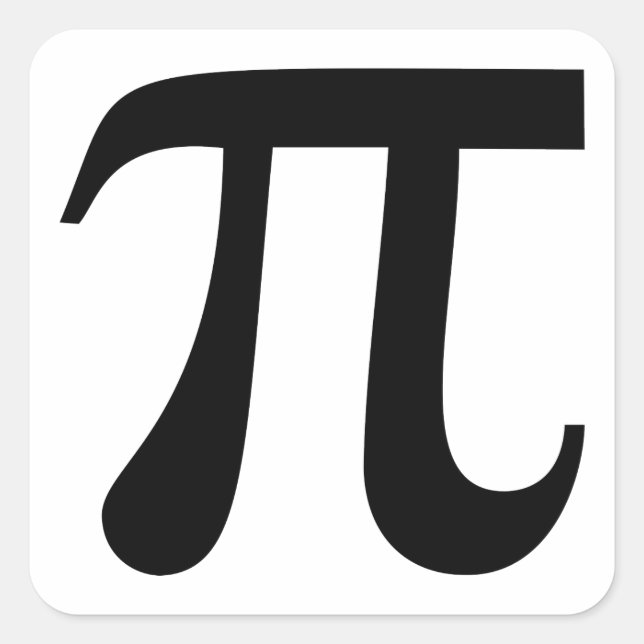 Pi - 3.14... square sticker (Front)