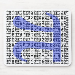 Pi 3.14 to Hundred of Digits Mouse Pad
