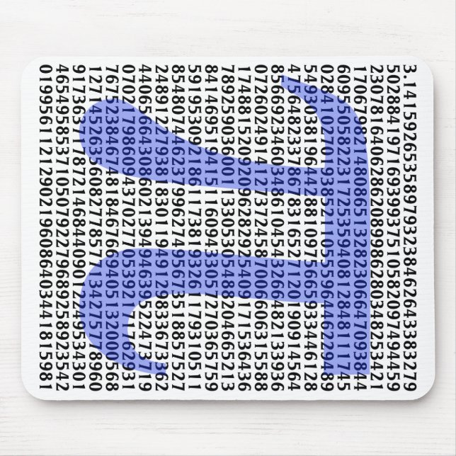 Pi 3.14 to Hundred of Digits Mouse Pad (Front)