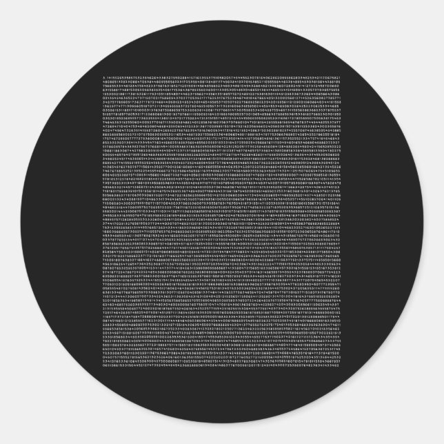 Pi 5000 Digits Pi Day Mathematician Teacher Nerd M Classic Round Sticker (Front)