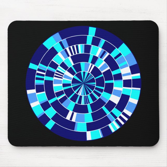 Pi Abstract 07 - On Black Mouse Pad (Front)
