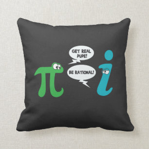 Pi and Imaginary Number Throw Pillow