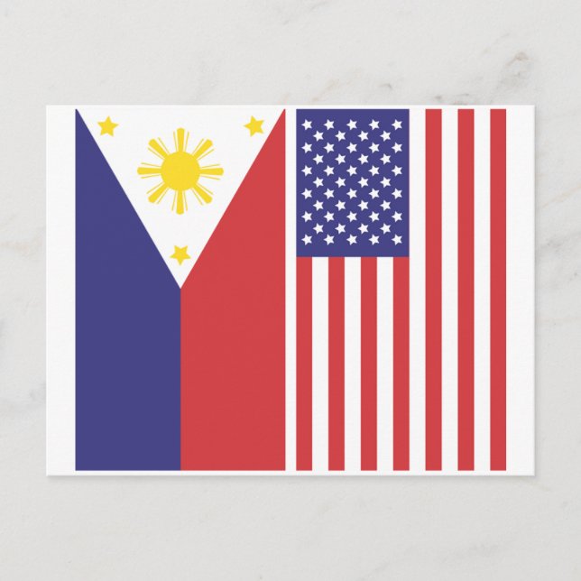 PI and US Flags Postcard (Front)