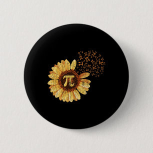 Pi Apparel Pi Day Sunflower Attire Math Funny Gift 2 Inch Round Button