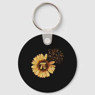 Pi Apparel Pi Day Sunflower Attire Math Funny Gift Keychain