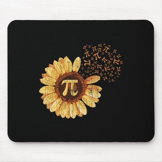 Pi Apparel Pi Day Sunflower Attire Math Funny Gift Mouse Pad (Front)