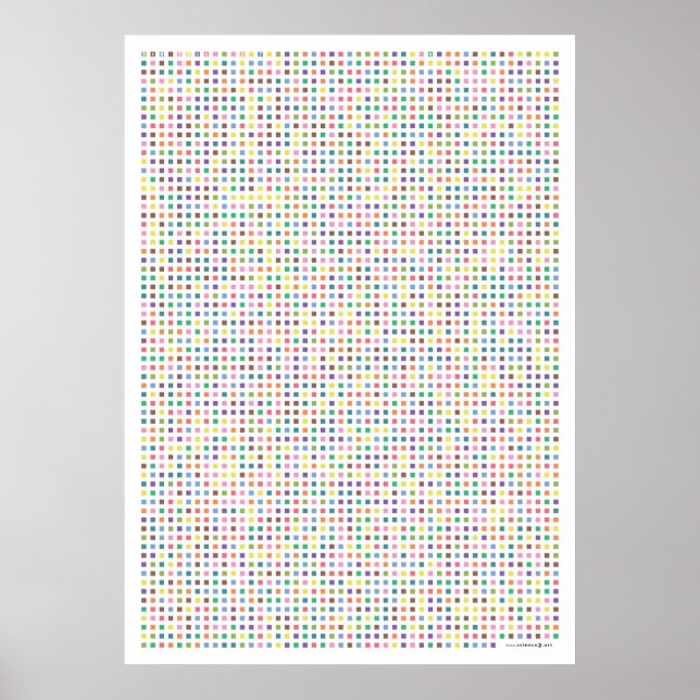 Pi art - Pi to the 3,141th decimal place Poster (Front)