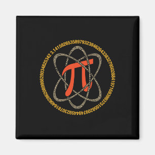 Pi Atom - Pi Day And Math Lover Gift Magnet