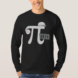 Pi Baseball Pitcher 3 14 Pi Day Math Science & S T-Shirt