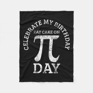 Pi Birthday Math Day Vintage Fleece Blanket