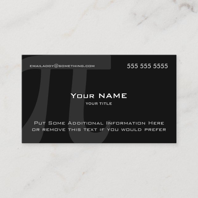 Pi Business Card (Front)