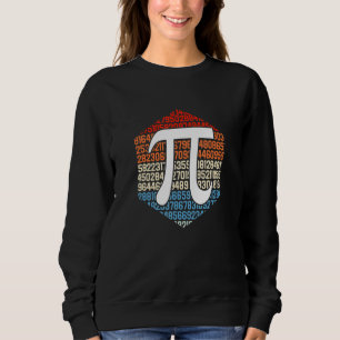 Pi Calculation Sign Nerd Retro Maths Mathematicia Sweatshirt