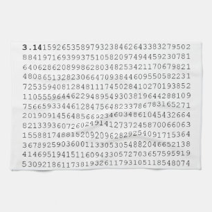 Pi Celebrate 3.14 Pi Day Kitchen Towel