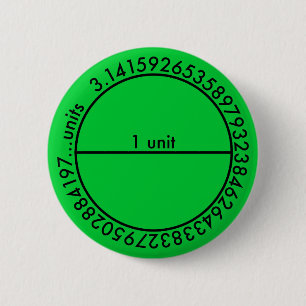 Pi Circle 2 Inch Round Button