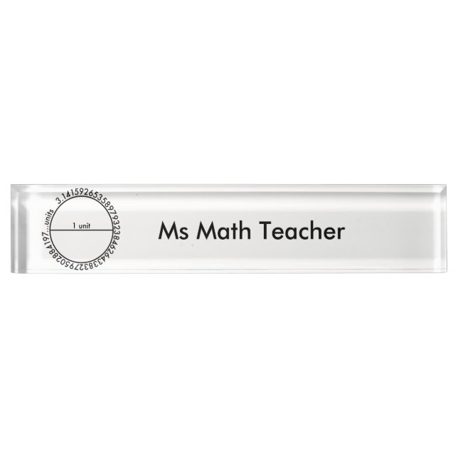 Pi Circle Nameplate (Front)