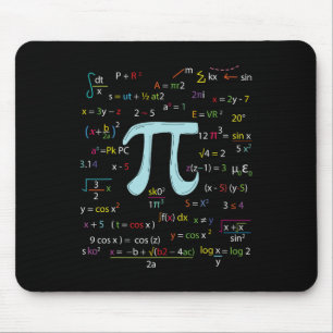 Pi Circle Number Formulas Nerdy Mathematicians Pi  Mouse Pad