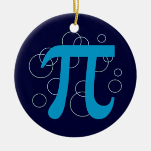 Pi Circles Ceramic Ornament