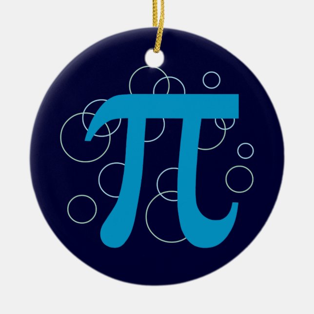Pi Circles Ceramic Ornament (Front)