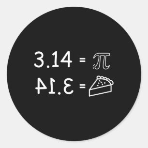 Pi Conspiracy Pie Fun Pi Day Math  Classic Round Sticker