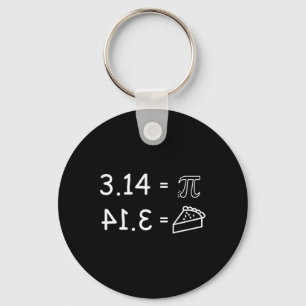 Pi Conspiracy Pie Fun Pi Day Math Keychain