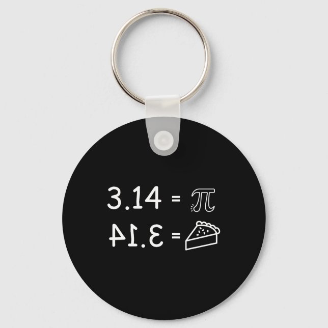 Pi Conspiracy Pie Fun Pi Day Math  Keychain (Front)