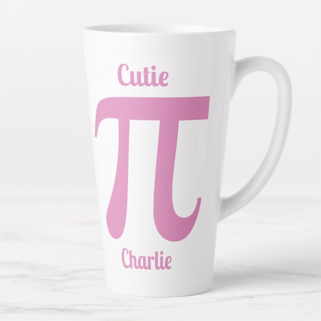 Pi / Cutie Pi custom text Latte Mug (Right)