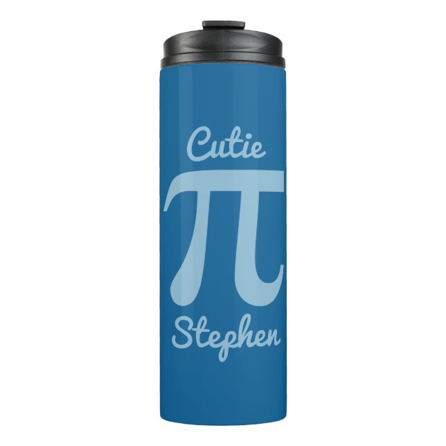 Pi / Cutie Pie custom text & colour tumbler (Front)