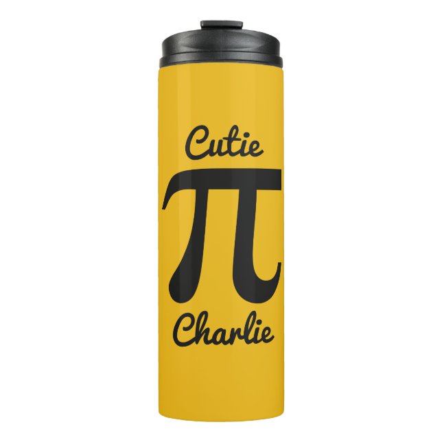 Pi / Cutie Pie custom text & colour tumbler (Front)