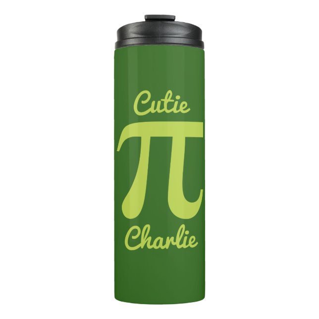 Pi / Cutie Pie custom text & colour tumbler (Front)