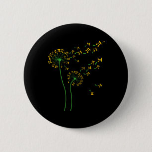 Pi Dandelion Pi Day Dandelion 3.14 Pi Number Math 2 Inch Round Button