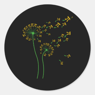 Pi Dandelion Pi Day Dandelion 3.14 Pi Number Math Classic Round Sticker