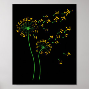 Pi Dandelion Pi Day Dandelion 3.14 Pi Number Math  Poster