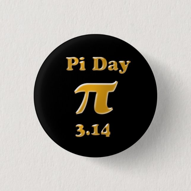 Pi Day 1 Inch Round Button (Front)