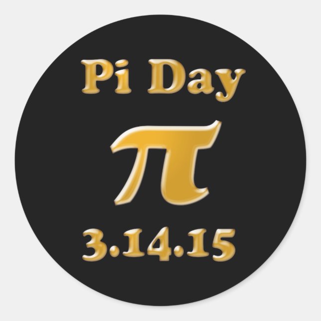 Pi Day 2015 Round Sticker (Front)